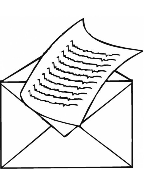 Раскраска письмо