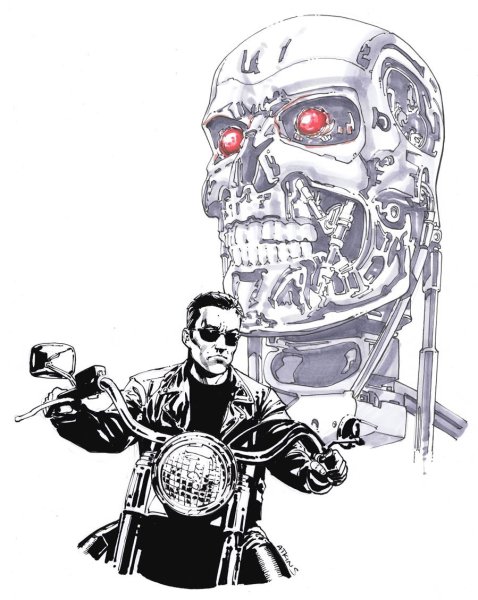 Эскизы лица робота