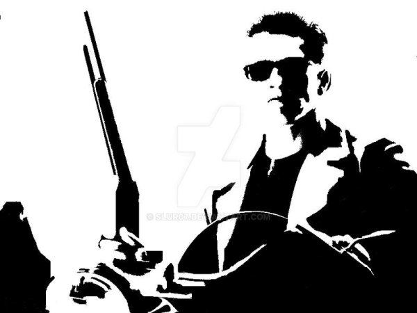 Шварценеггер Терминатор портрет