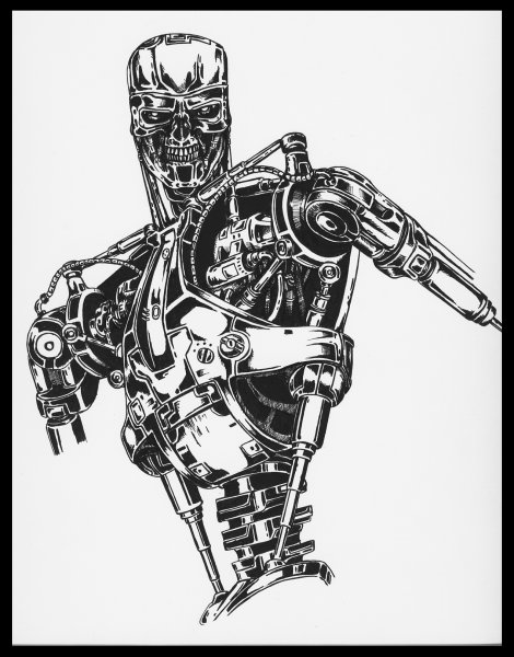 Терминатор рисунки Кэмерона