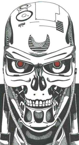 Женщина Терминатор рисунок