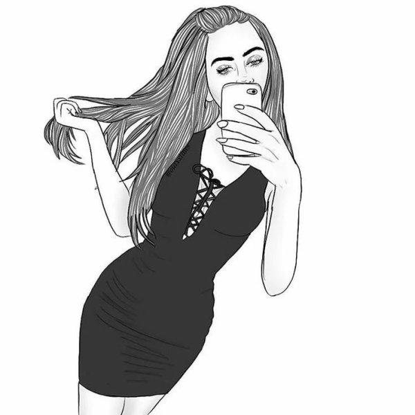 Картинки для срисовки девушки