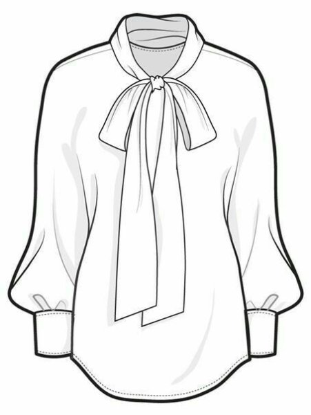 Нарисовать блузку