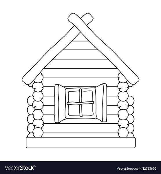 Избушка раскраска для детей