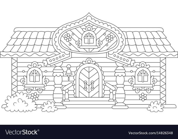 Декор русской избы раскраска