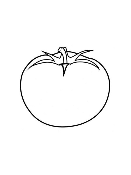 Рисунок помидора для раскрашивания