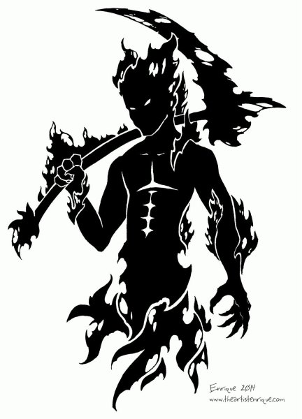 Демон эскиз