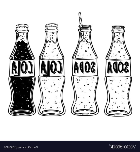 Бутылка колы для срисовки