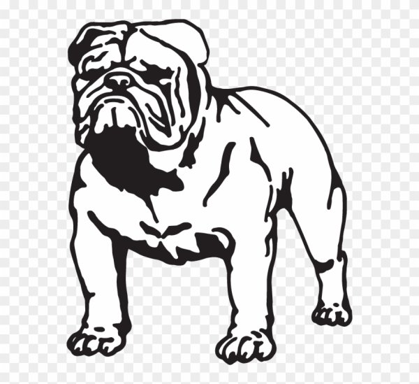 Английский бульдог силуэт