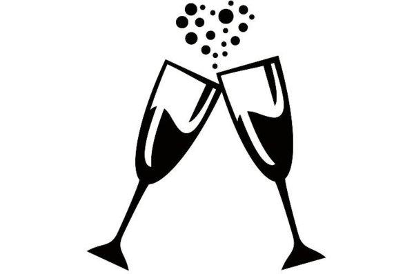 Бокал шампанского силуэт