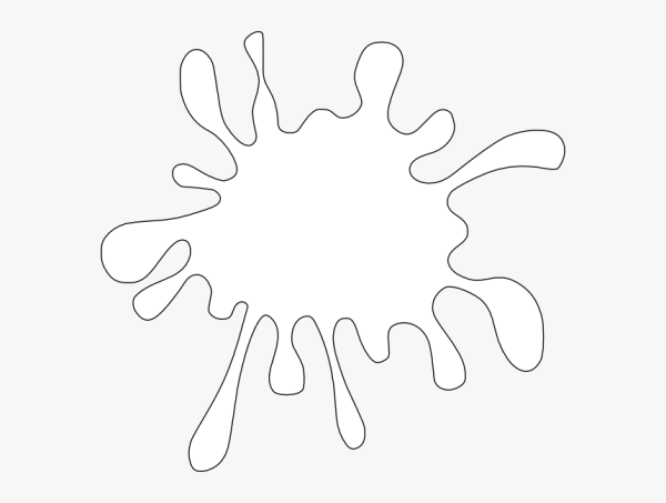 Белая Клякса на прозрачном фоне