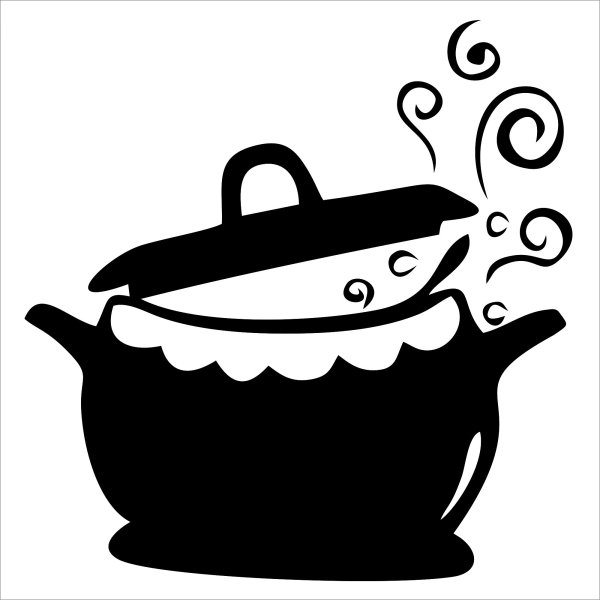 Раскраска кастрюля с крышкой для детей