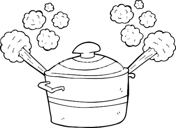 Кастрюля трафарет для детей