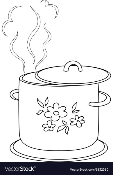 Посуда кастрюля сковородка вектор