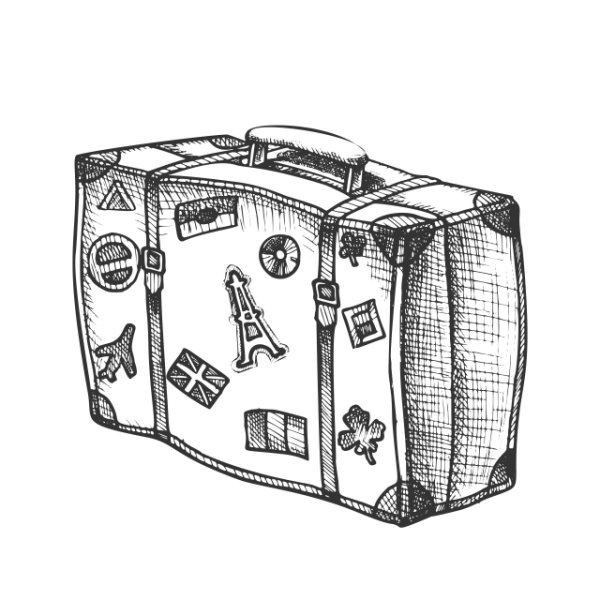 Чемодан с карандашами