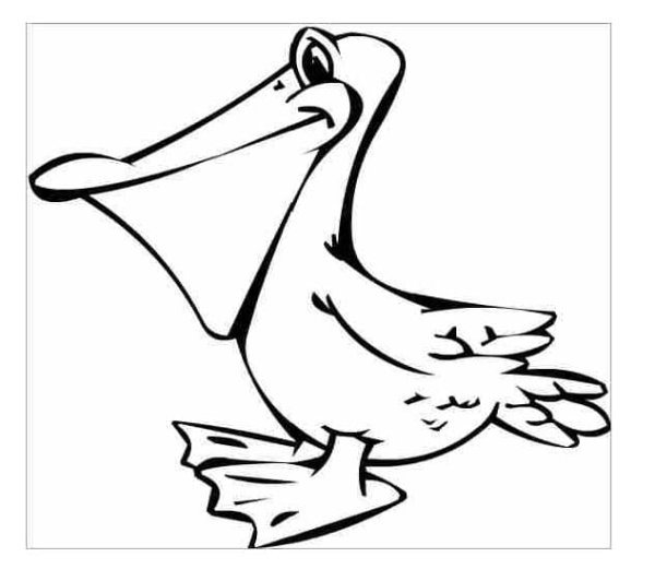 Пеликан шаблон