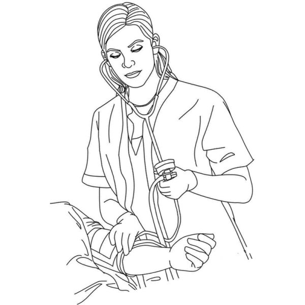 Раскраска врач