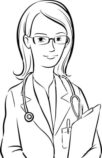 Доктор раскраска для детей