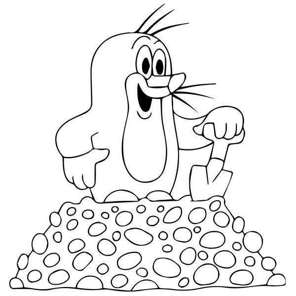 Для детей черно-белые Крот