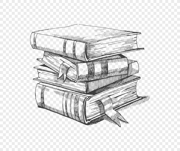 Груда книг нарисованная