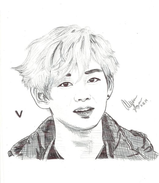 БТС черно белые Тэхен 2020