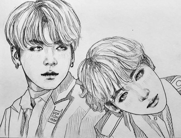 Портреты БТС Тэхен