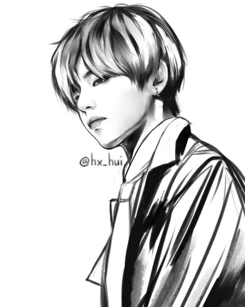 BTS карандашом Kim Taehyung