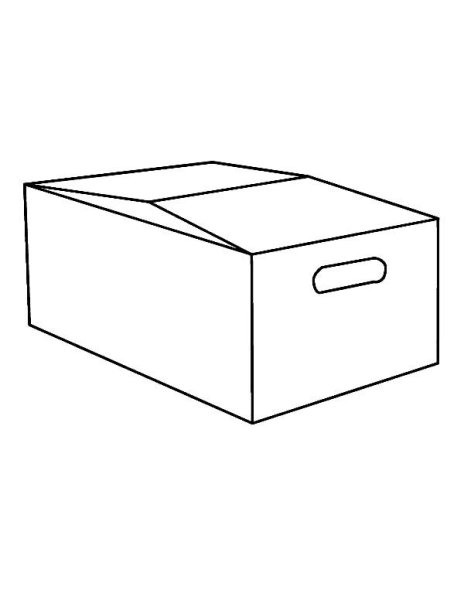 Коробка черно белая