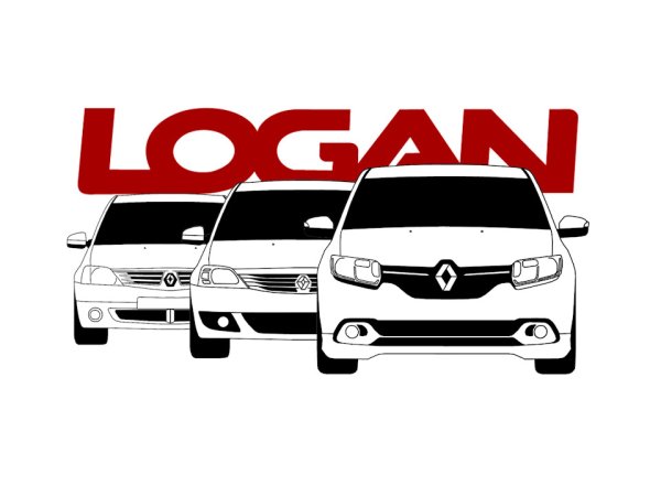 Машина Рено силуэт