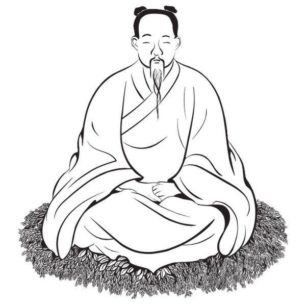 Гейша на белом фоне