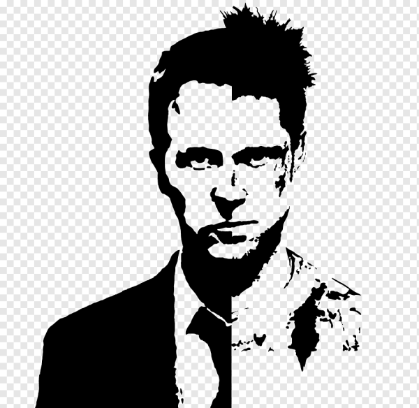 Мужчина рисунок чб