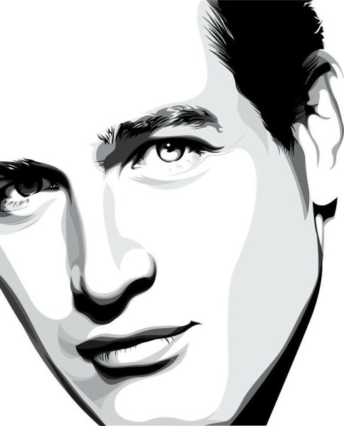 Контурный рисунок мужчины