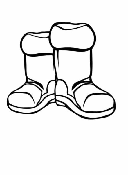 Сапоги раскраска для детей