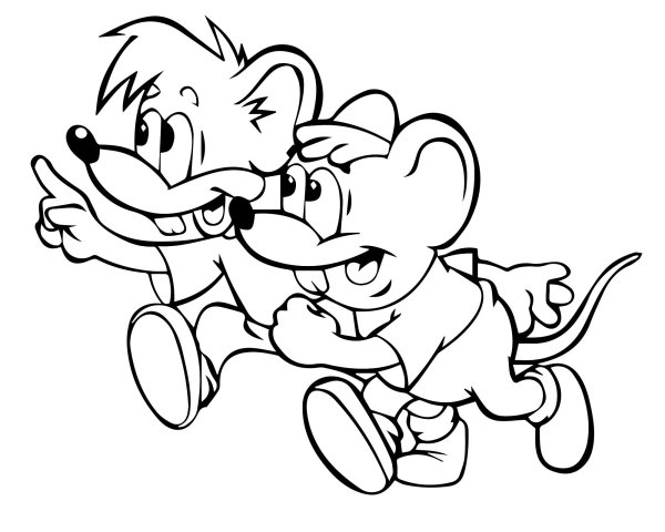 Мыши из кот Леопольд раскраска