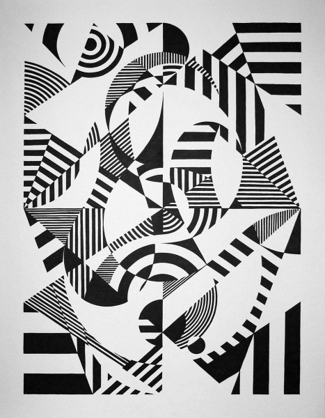 Абстрактная композиция из геометрических фигур