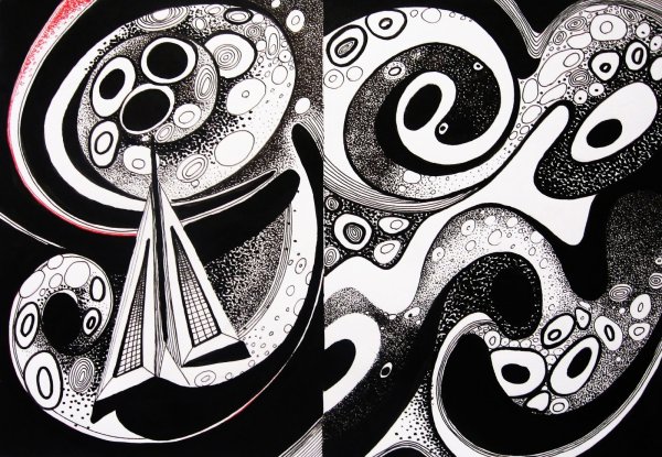 Абстрактная композиция Графика