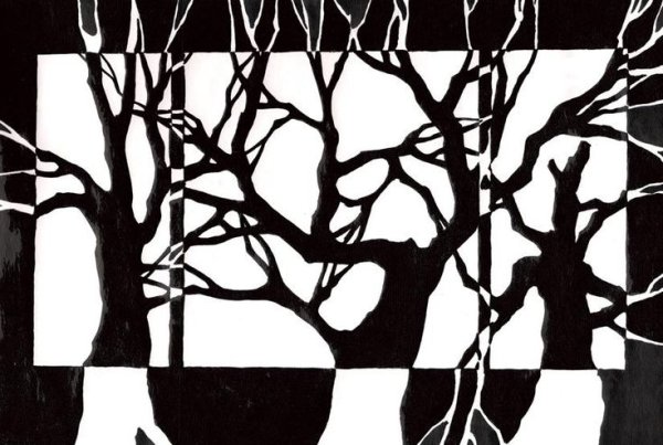 Черно белая композиция