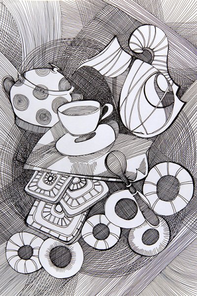 Декоративный натюрморт Графика