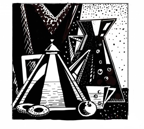 Декоративный натюрморт Графика