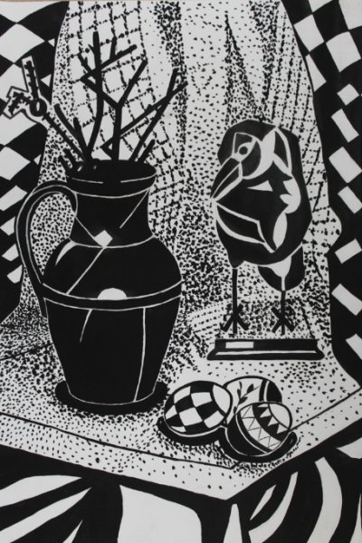 Стилизация натюрморта точка линия пятно