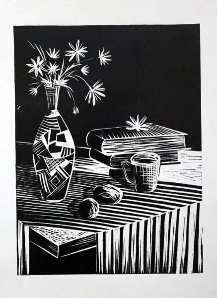 Эстамп натюрморт