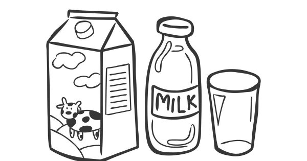 Раскраски молоко в коробке