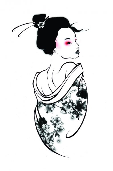 Японка рисунок