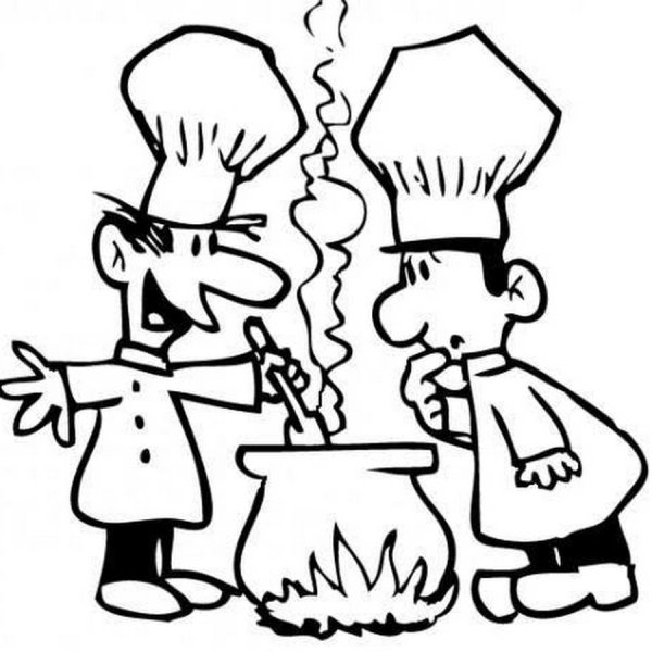 Два повара нарисованные