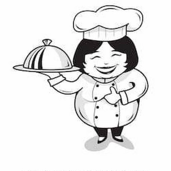 Черно белая поварихи