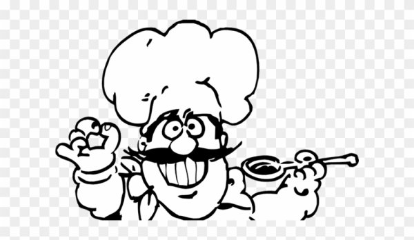 Раскраска повар с пиццей