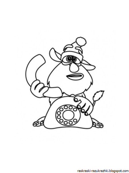 Раскраска Буба Домовенок