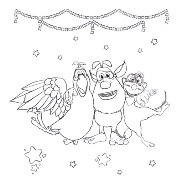 Раскраска Буба Домовенок раскраска