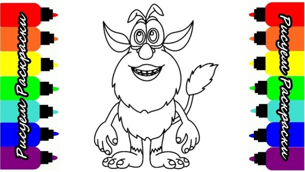 Буба с бананом раскраска