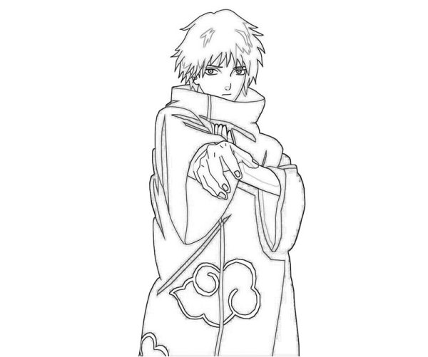 Раскраски Наруто Акацуки Сасори